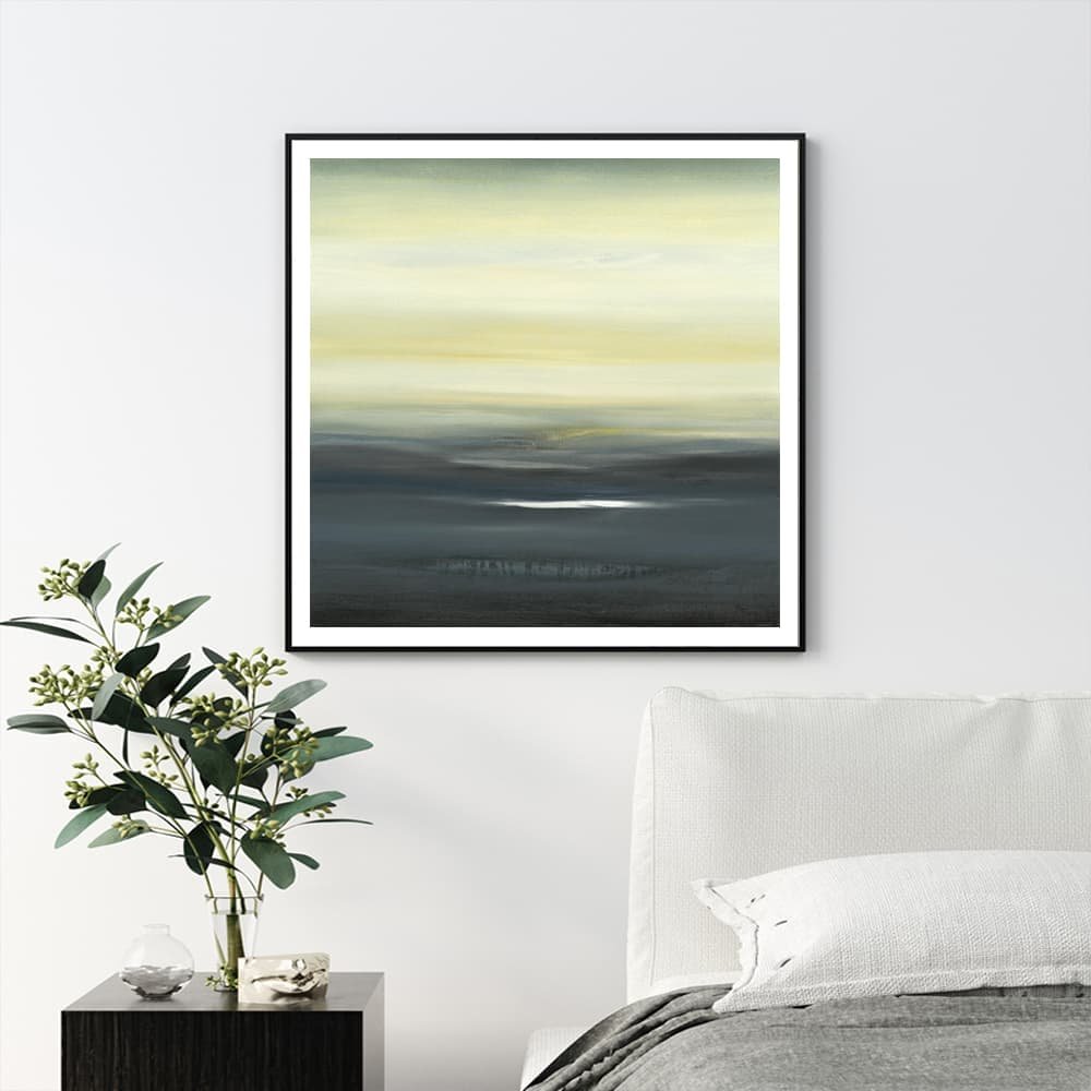Wall Art 90cmx90cm Land of Serenity Black Frame Canvas - V207-2236.2 Wall Art 90cmx90cm Land of Serenity Black Frame Canvas - Image 2