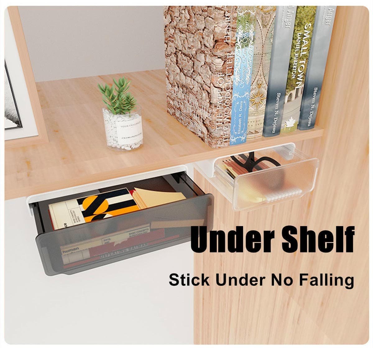 Under Desk Drawer Slide-out Large Office Organizers and Storage Drawers - Small Clear - V213-DRAWER-A-SCLR Under Desk Drawer Slide-out Large Office Organizers and Storage Drawers - Small Clear - Image 4