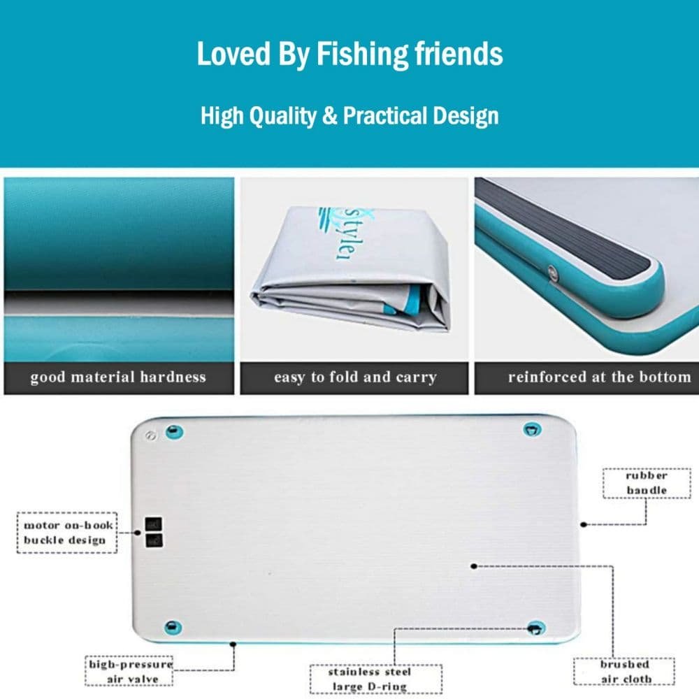 Inflatable Floating Fishing Dock Platform For Adults And Children - Plus Version - V213-FD02-A-L Inflatable Floating Fishing Dock Platform For Adults And Children - Plus Version - Image 4
