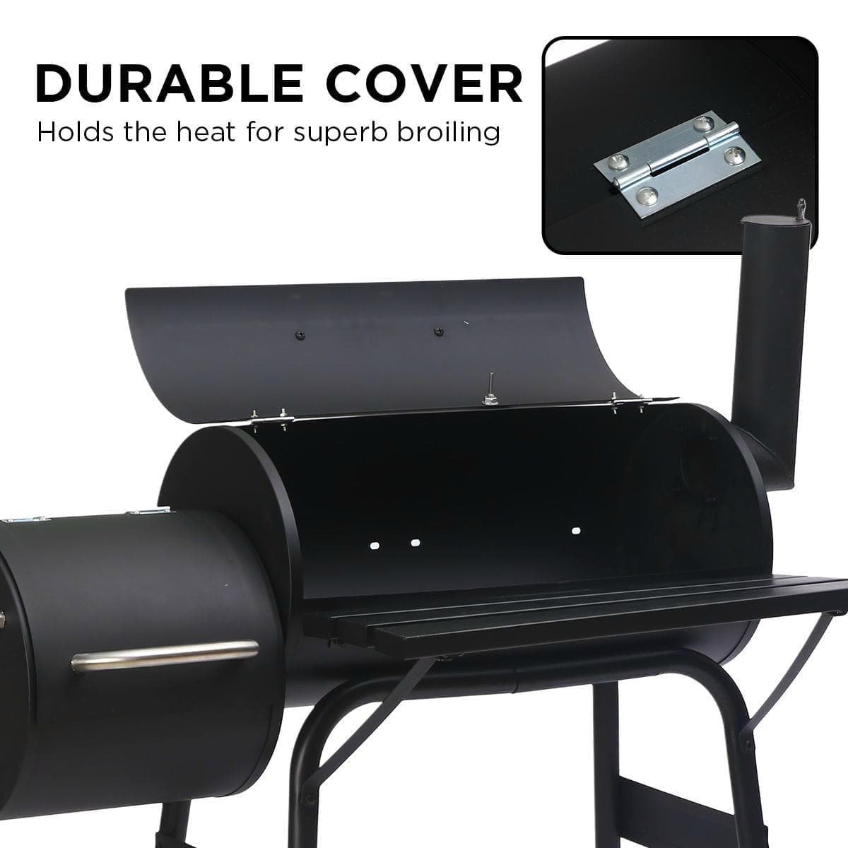 Wallaroo 2-in-1 Outdoor Barbecue Grill & Offset Smoker - V240-BBQ-DS35-B Wallaroo 2-in-1 Outdoor Barbecue Grill & Offset Smoker - Image 11