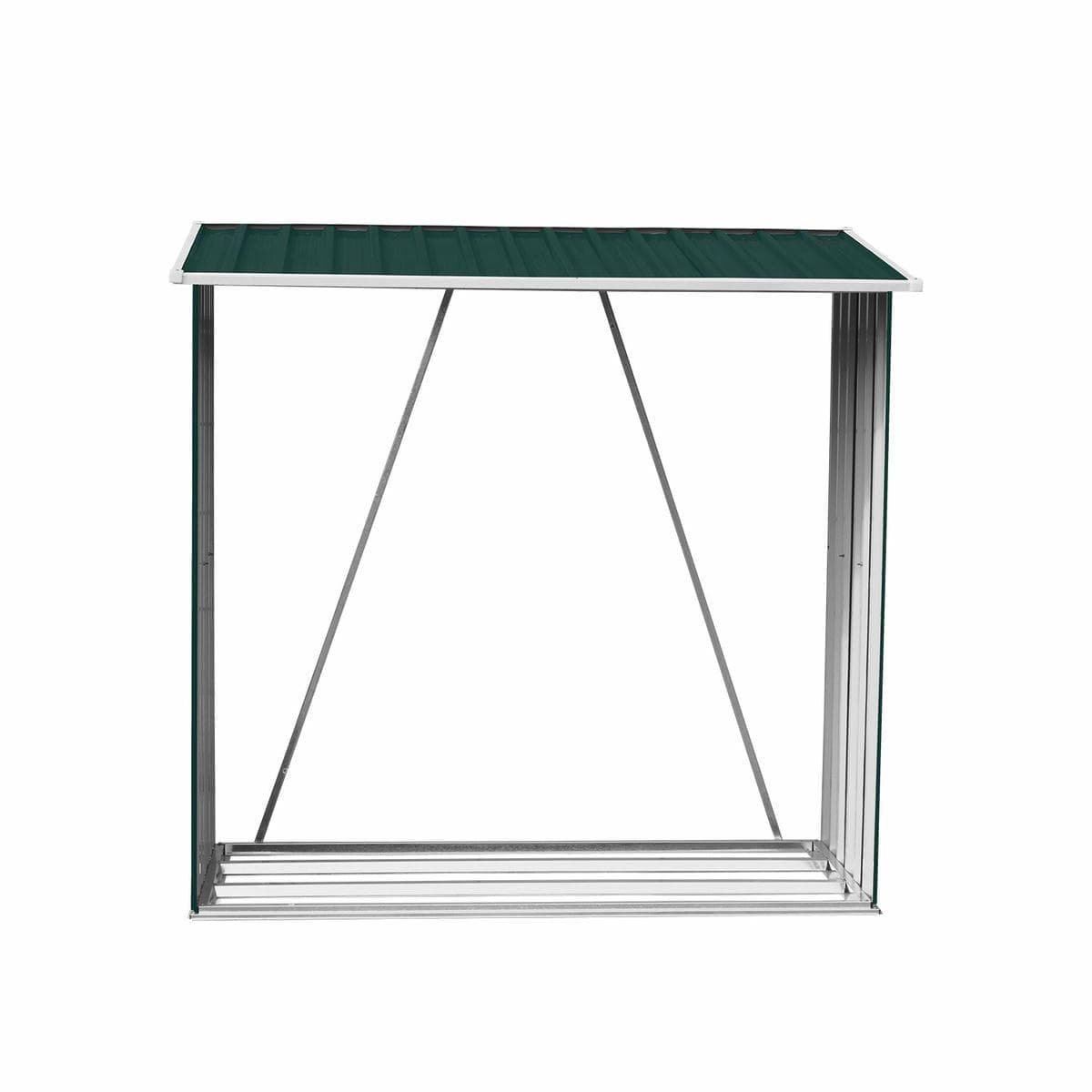 Wallaroo Wood Storage Shed Galvanized Steel - Green - V240-GSF-BSW-WSS-GN Wallaroo Wood Storage Shed Galvanized Steel - Green