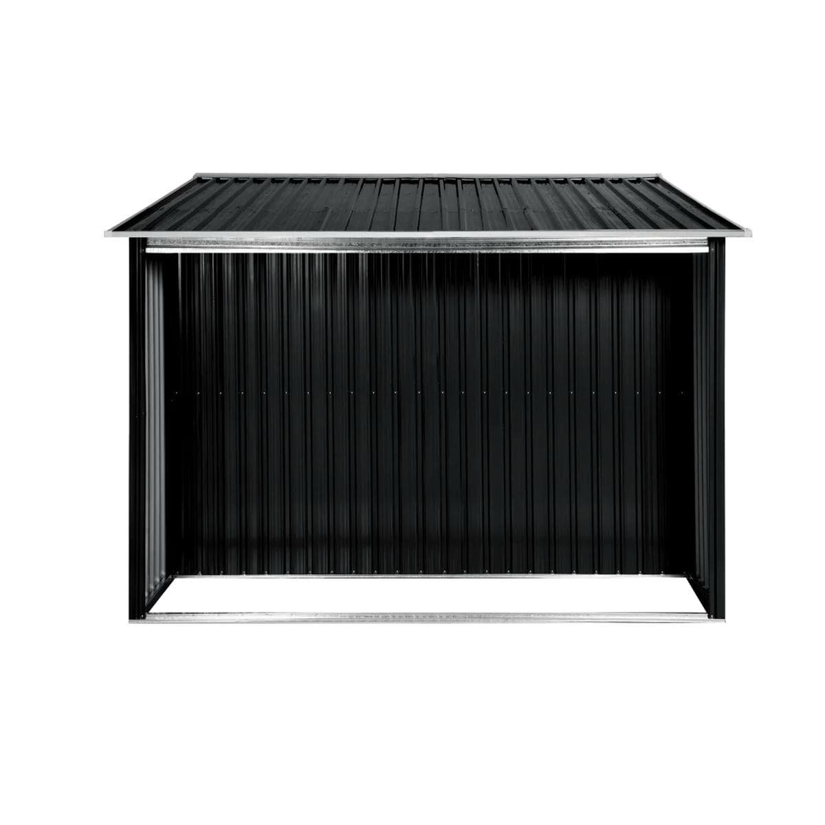 Wallaroo Garden Shed with Semi-Close Storage 6*8FT - Black - V240-GSS-BSW-68S-BK Wallaroo Garden Shed with Semi-Close Storage 6*8FT - Black - Image 4