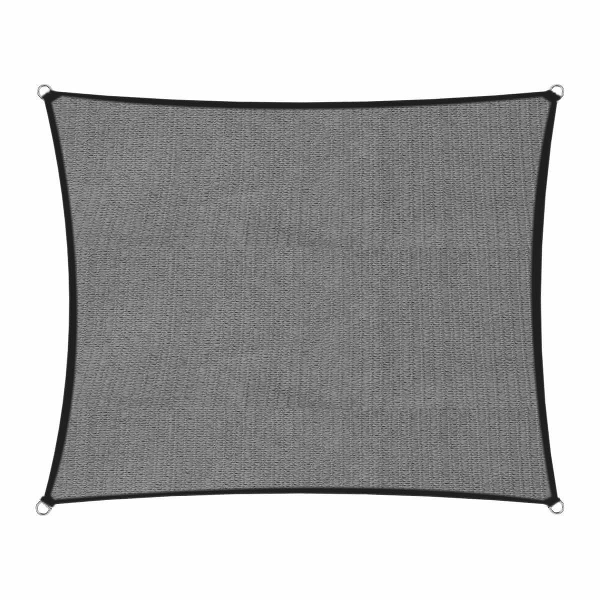 Wallaroo Outdoor Sun Shade Sail Canopy Grey Rectangle 8 x 5M - V240-GYSS-8X5 Wallaroo Outdoor Sun Shade Sail Canopy Grey Rectangle 8 x 5M