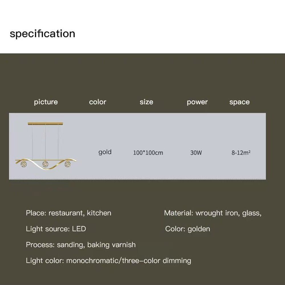 Luxury Hand Blown Glass LED Pendant Light 100cm Adjustable 3 Color Dimmable Remote Control for Dining Bar Living Room - V255-A037-GOLD V255 A037 GOLD 218484 07