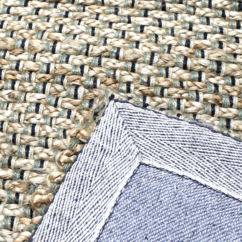 Hand Braided Jute Runner with Green Textured Weave 50 x 120 cm - V262-CI-STK999JR Hand Braided Jute Runner with Green Textured Weave 50 x 120 cm - Image 3