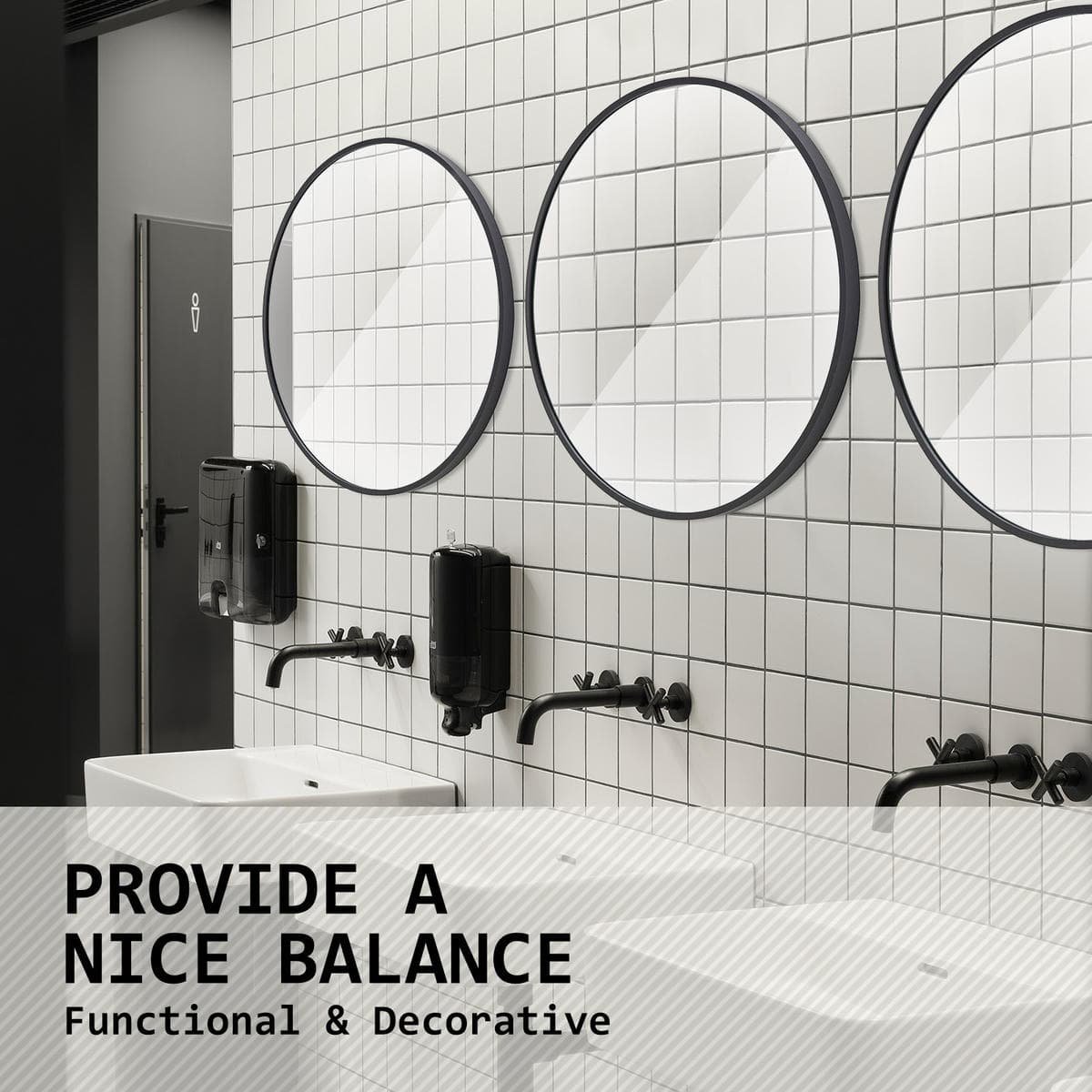 Wall Mirror Round Aluminum Frame Bathroom 70cm BLACK - V274-FT-BM-ALUR-BK70 Wall Mirror Round Aluminum Frame Bathroom 70cm BLACK - Image 9