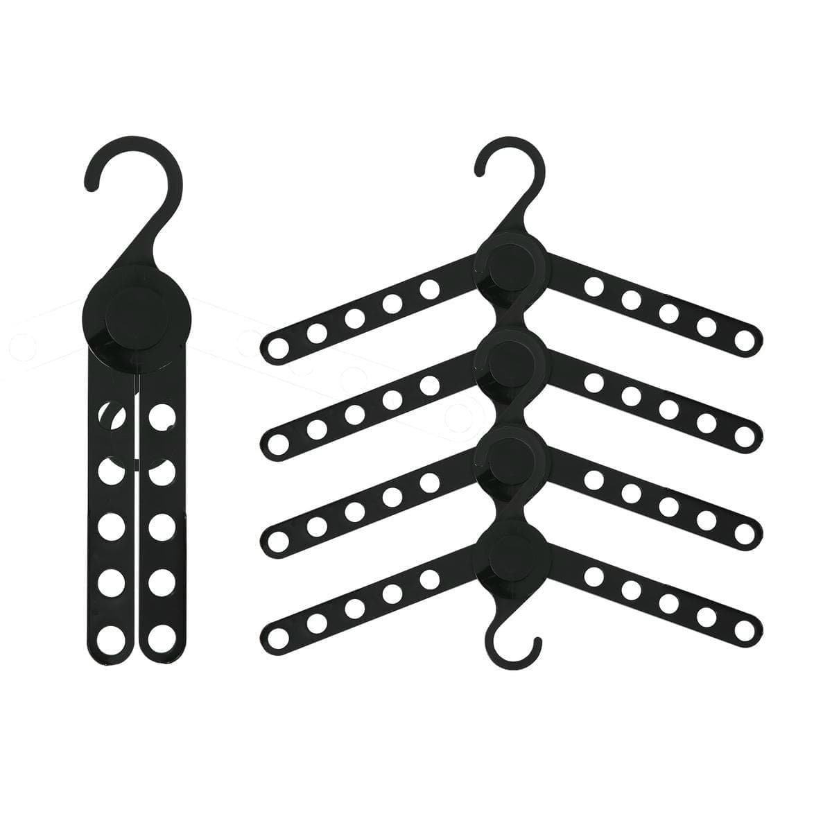 50X Plus Hanger Multiple Clothes Rack Organizer Foldable 10 Holes BLACK - V274-GM-CLHANG-NS20-BK 50X Plus Hanger Multiple Clothes Rack Organizer Foldable 10 Holes BLACK