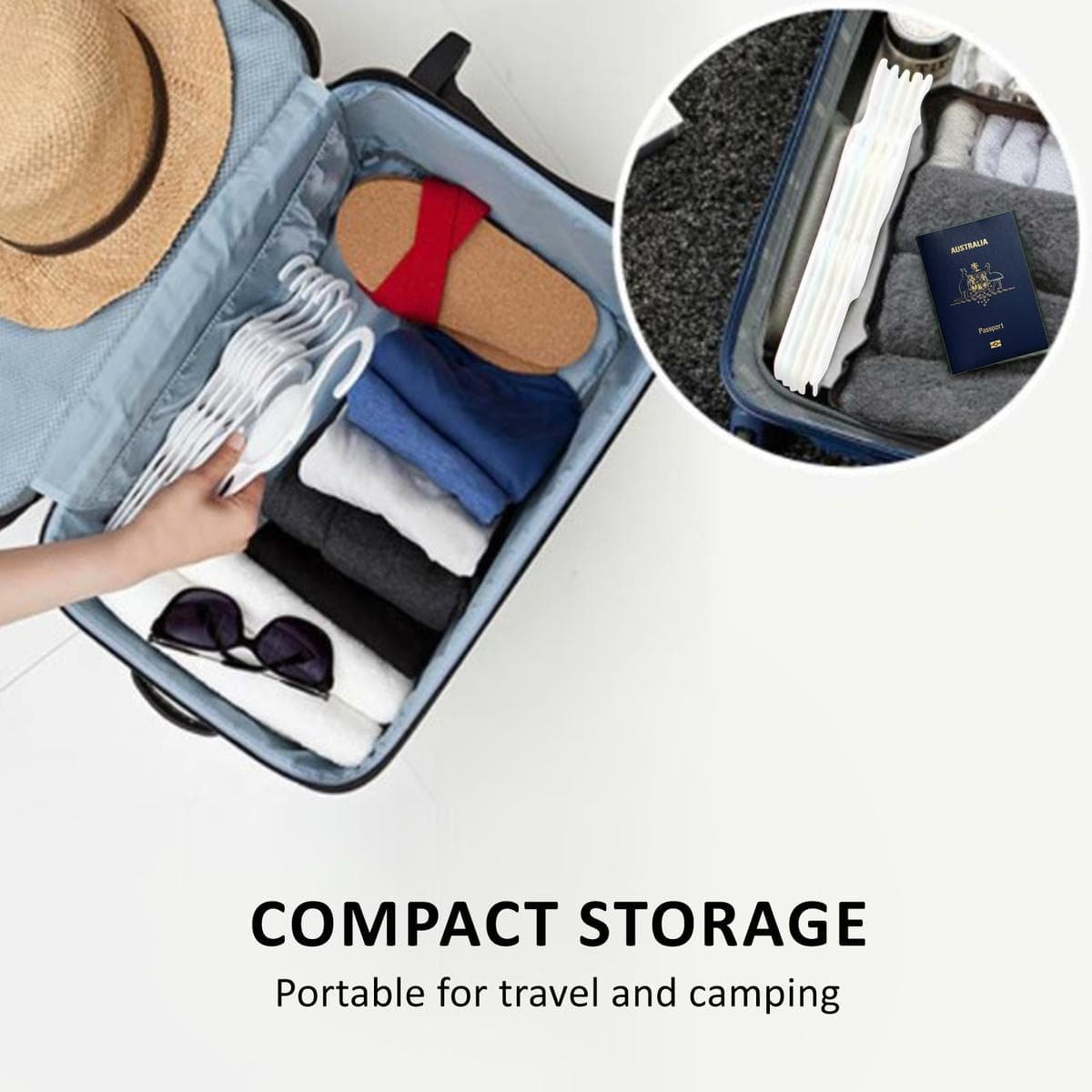 50X Plus Hanger Multiple Clothes Rack Organizer Foldable 10 Holes WHITE - V274-GM-CLHANG-NS20-WH 50X Plus Hanger Multiple Clothes Rack Organizer Foldable 10 Holes WHITE - Image 4