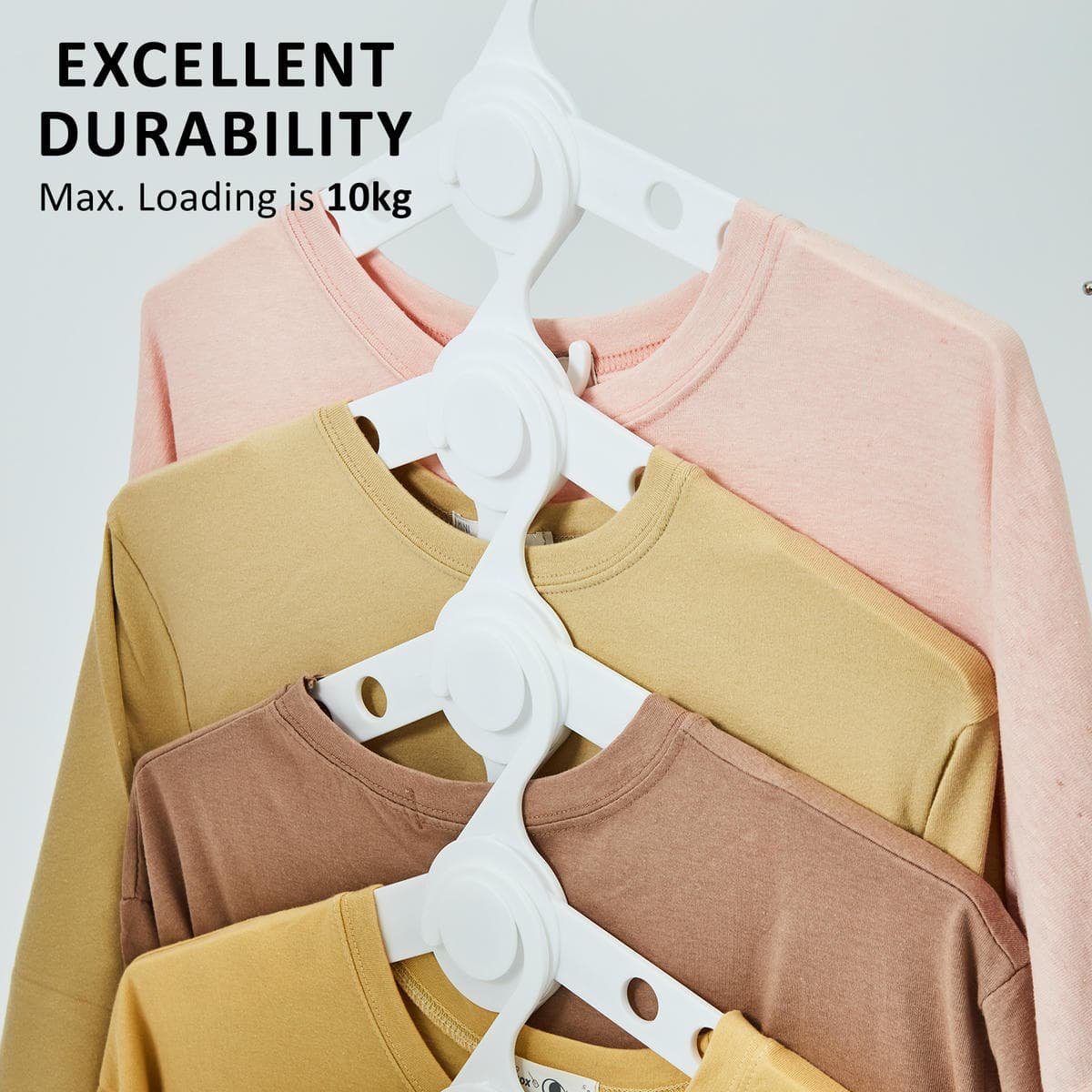 50X Plus Hanger Multiple Clothes Rack Organizer Foldable 10 Holes WHITE - V274-GM-CLHANG-NS20-WH 50X Plus Hanger Multiple Clothes Rack Organizer Foldable 10 Holes WHITE - Image 8