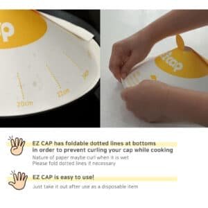 100X Paper Lid for Frypan Disposable Cooking Pan Cap Oli Splash Protection - V274-HA-DSP-DSCAP-YE100