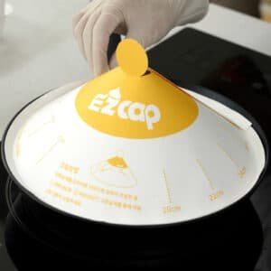100X Paper Lid for Frypan Disposable Cooking Pan Cap Oli Splash Protection - V274-HA-DSP-DSCAP-YE100