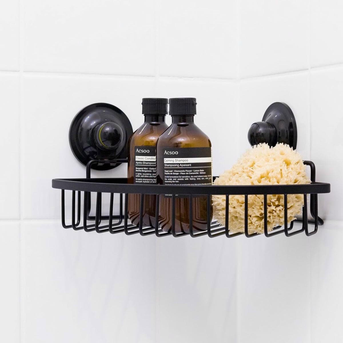 Corner Basket Removable Suction Medium BLACK - V274-HA-KL-27435-B Corner Basket Removable Suction Medium BLACK - Image 3