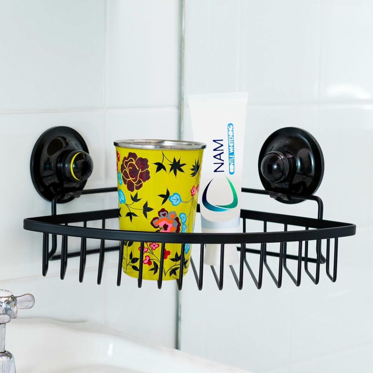 Corner Basket Removable Suction Medium BLACK - V274-HA-KL-27435-B Corner Basket Removable Suction Medium BLACK - Image 4