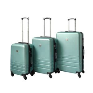 Green ABS Luggage Suitcase Set 3 Code Lock Travel Carry Bag Trolley S M L