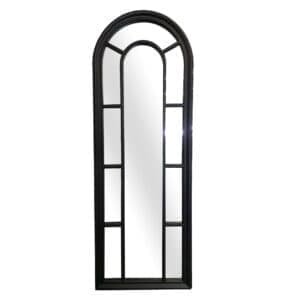 Window Style Mirror - Black Arch 60cm x 180cm