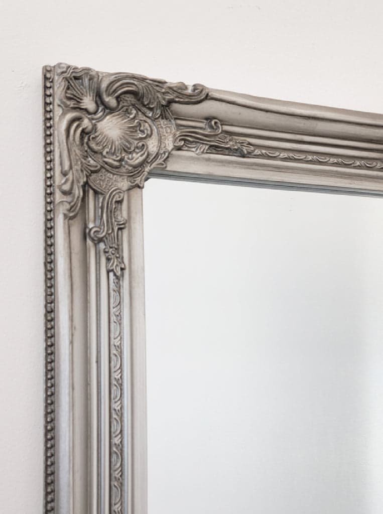French Provincial Ornate Mirror - Antique Silver - Small 80cm x 110cm - V292-MIRR-FRN012 French Provincial Ornate Mirror - Antique Silver - Small 80cm x 110cm - Image 4