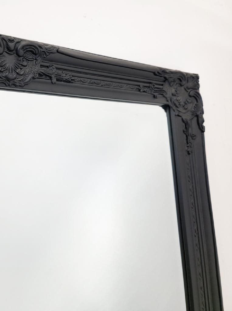 French Provincial Ornate Mirror - Black - Small 80cm x 110cm - V292-MIRR-FRN015 French Provincial Ornate Mirror - Black - Small 80cm x 110cm - Image 5