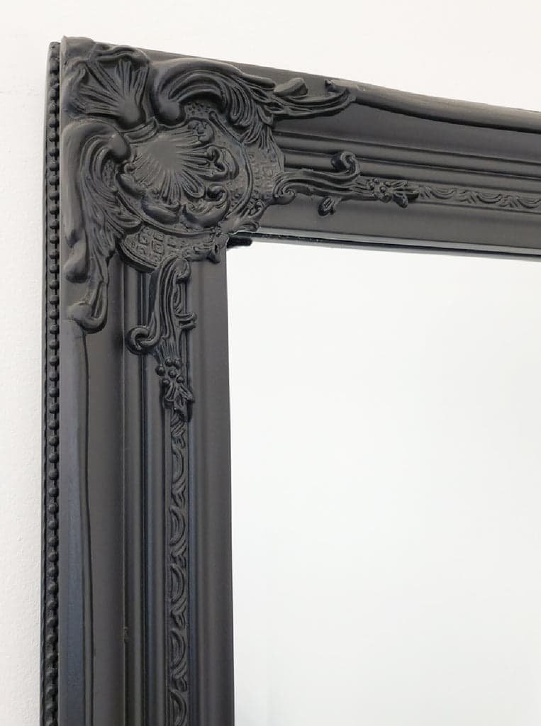 French Provincial Ornate Mirror - Black - Small 80cm x 110cm - V292-MIRR-FRN015 French Provincial Ornate Mirror - Black - Small 80cm x 110cm - Image 6
