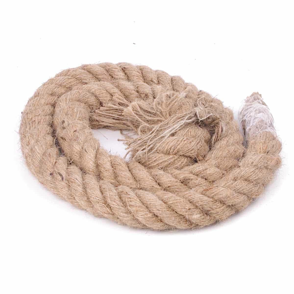 1m Sisal 40mm Rope Natural Twine Cord Thick Jute Hemp Manila Crafting Home Decor - V324-HO-40MMSROPE1M 1m Sisal 40mm Rope Natural Twine Cord Thick Jute Hemp Manila Crafting Home Decor