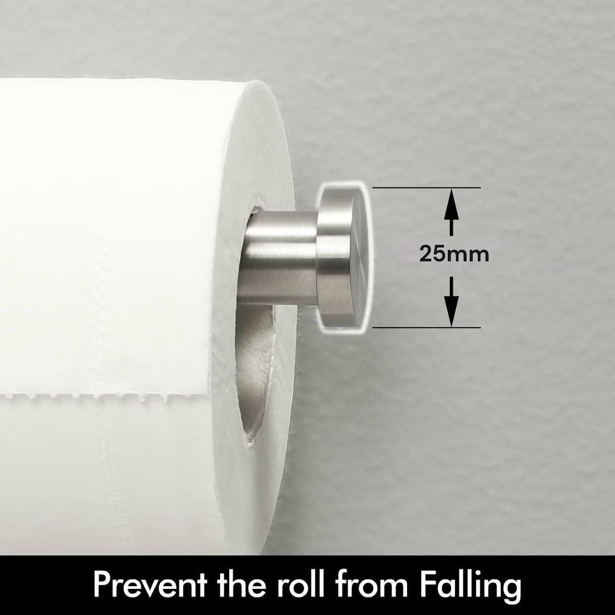 Toilet Paper Holder Bathroom Paper Roll Holder Roll Holder brushed Silver Wall Mount 304 - V324-HO-TPHOLD-DKSI V324 HO TPHOLD DKSI 150870 07