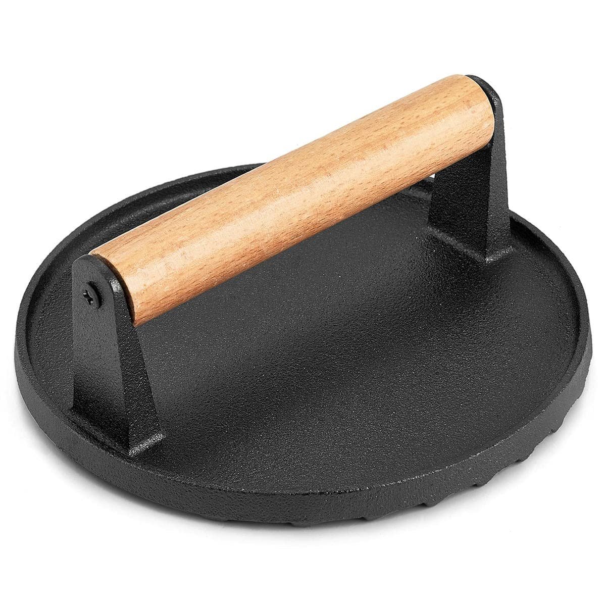 Heavy Duty Round / Rectangle Cast Iron Grill Burger Press Pre-Seasoned Steak Griddle BBQ Grilling - V324-TSD-BBPRESSET V324 TSD BBPRESSET 151068 04