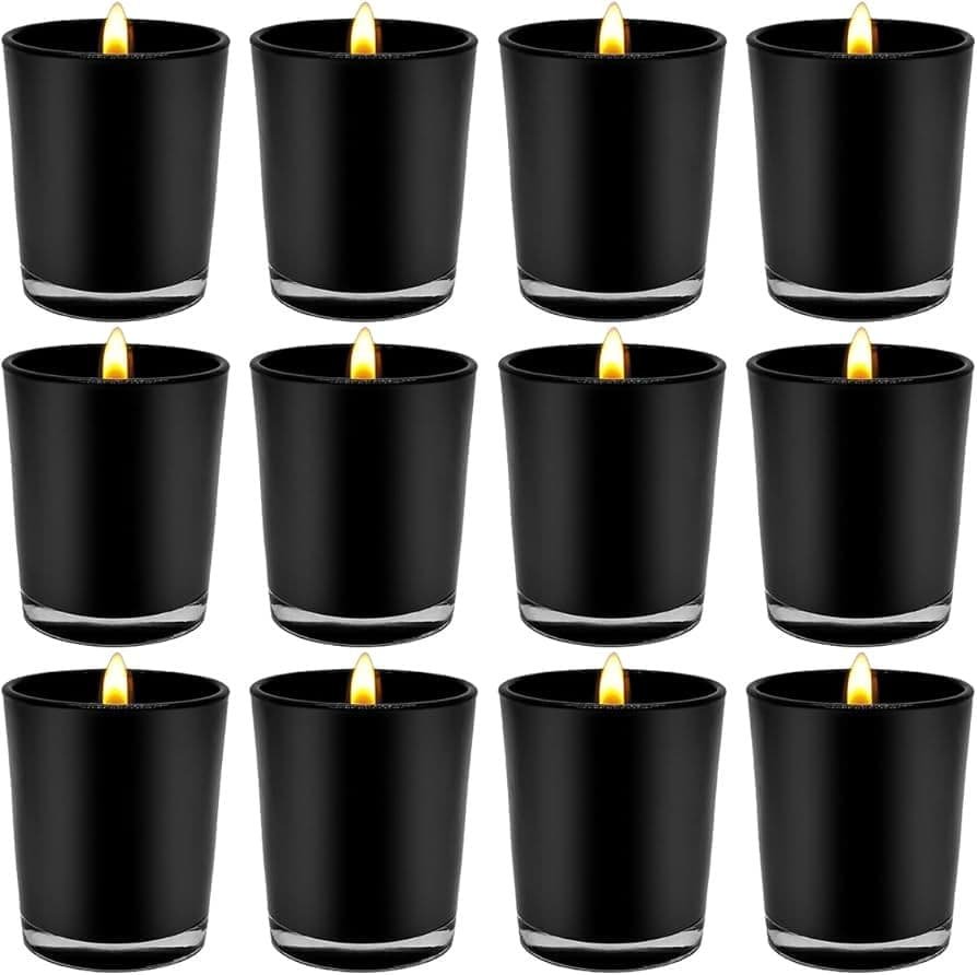 10 Pack Black Matt Tealight Candle Holder 6.5cm Festival Decor Wedding Propose Parties Holiday and Home Decor - V382-BLKFHX10 V382 BLKFHX10 202503072231 02