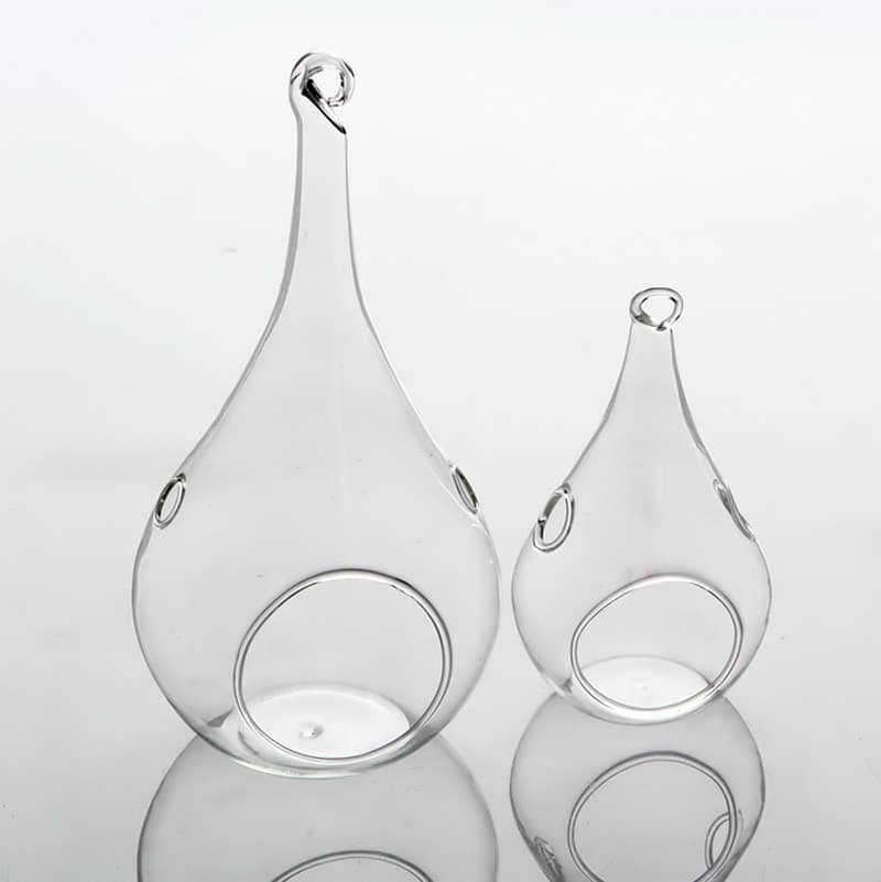 4 Pack of Hanging Clear Glass Tealight Candle Holder Tear Drop Pear Hour Glass Shape - 20cm High Terrarium Plant Mini Garden Holder Decoration Craft Gift - V382-TRDRPLGEX4 4 Pack of Hanging Clear Glass Tealight Candle Holder Tear Drop Pear Hour Glass Shape - 20cm High Terrarium Plant Mini Garden Holder Decoration Craft Gift