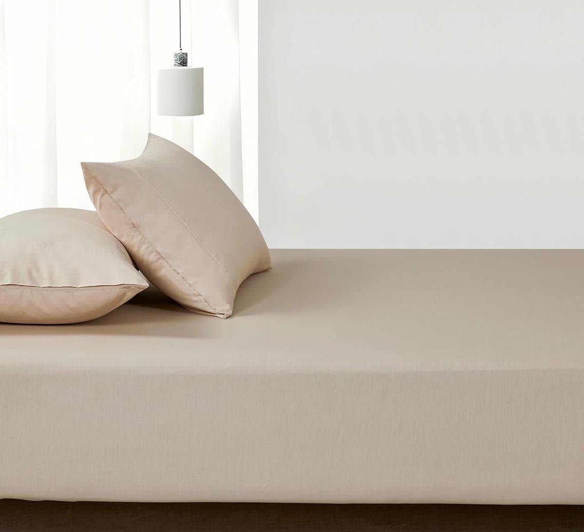 100% Vintage Washed Cotton Fitted Sheet Combo Set – 100% Natural Cotton, Ultra Soft & Breathable – Includes Fitted Sheet & Pillowcases – Machine Washable (Natural, Single) - V439-AFSETWASHNT V439 AFSETWASHNT 202507150920 03