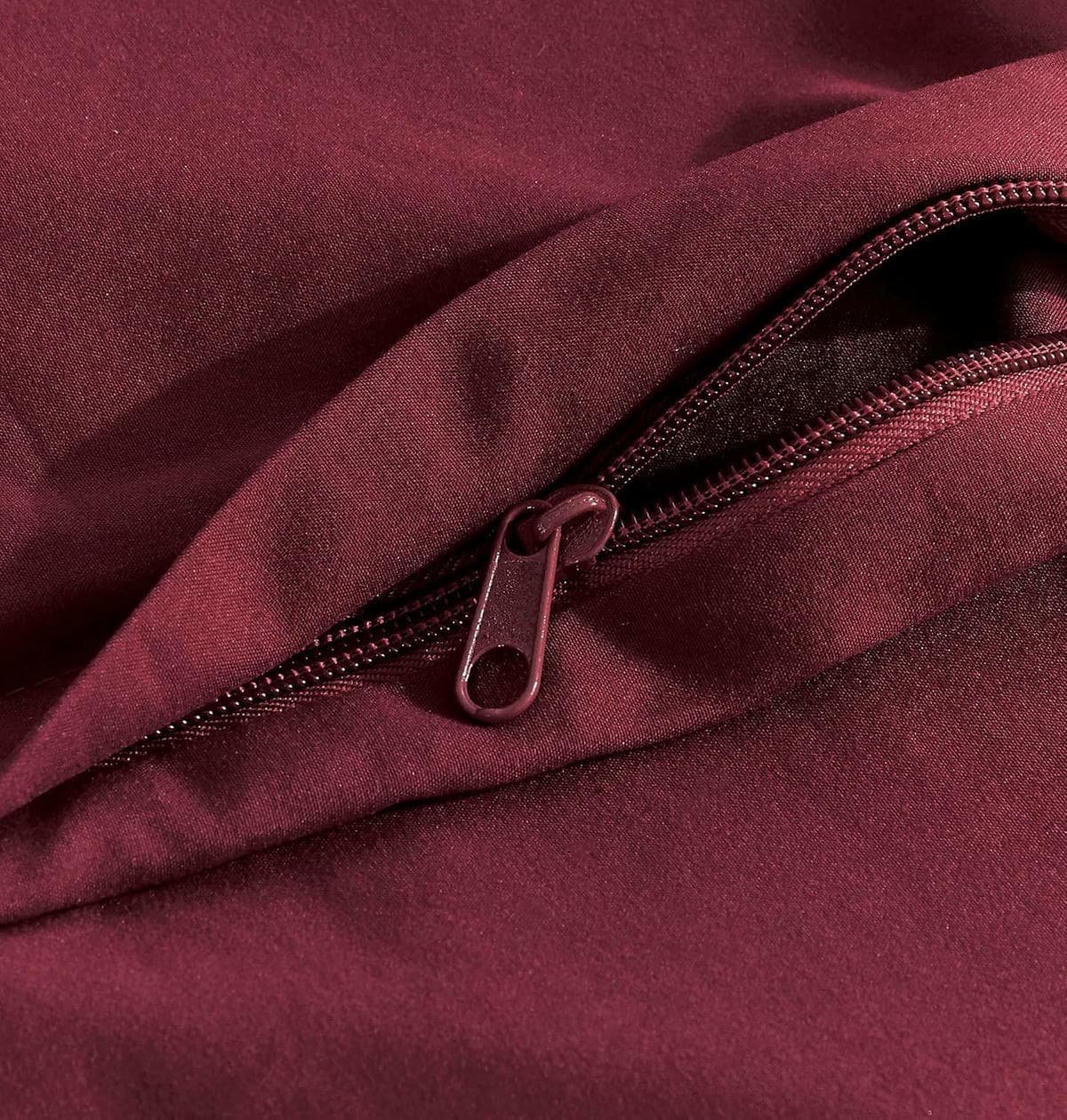 Vintage Washed Microfibre Quilt Cover Set (Burgundy, Single) - V439-AQSBURGUNDYWM V439 AQSBURGUNDYWM 218397 02