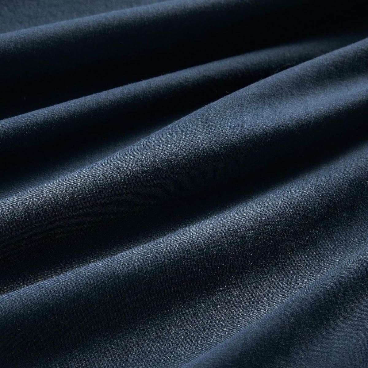 Vintage Washed Microfibre Quilt Cover Set (2Pcs) - Navy - Single Size - V439-AQSNAVYWM V439 AQSNAVYWM 191148 06