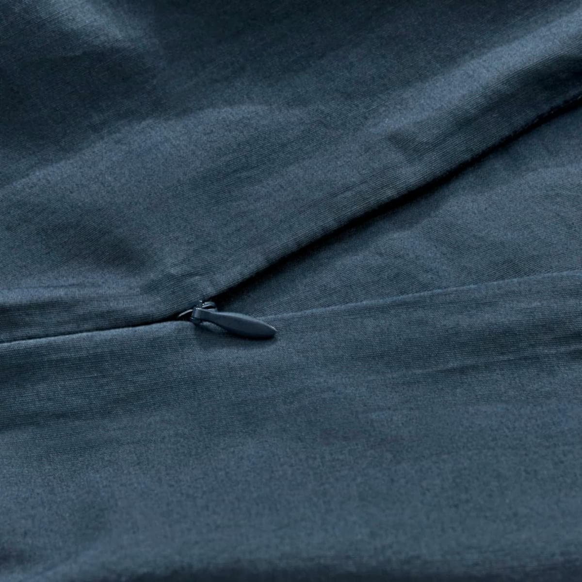 100% Cotton Vintage Washed Bed Quilt Cover Set - Dark Indigo - Single - V439-AQSWASHID V439 AQSWASHID 191205 06