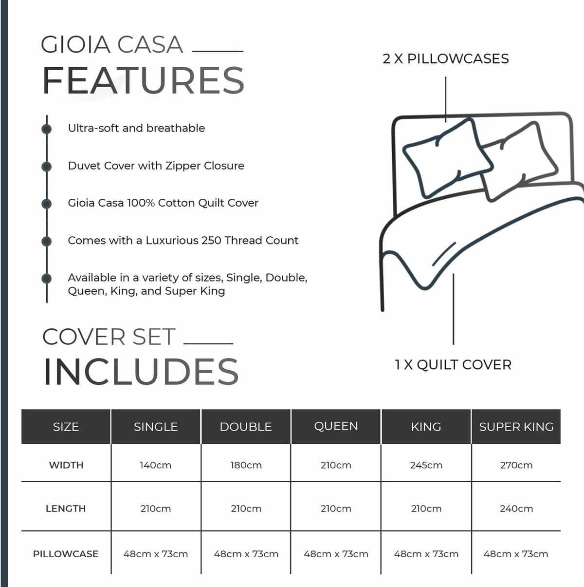 100% Cotton Vintage Washed Bed Quilt Cover Set - Dark Indigo - Single - V439-AQSWASHID V439 AQSWASHID 202507071322 01