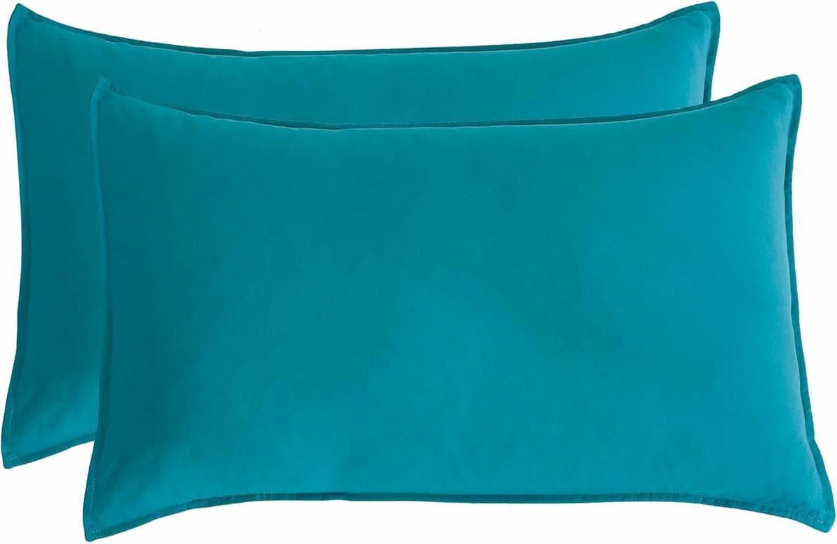 Vintage Washed Microfibre Sheet Set (Teal, Single) - V439-ASSTTEALWM V439 ASSTTEALWM 218358 08