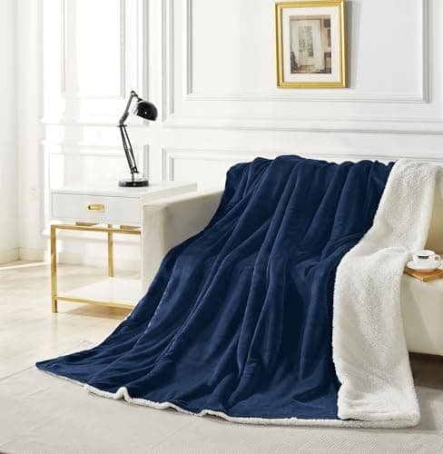 2-in-1 Teddy Sherpa Quilt Cover Set (Navy Blue, Queen) - V439-CQSSHERPANB V439 CQSSHERPANB 202504071320 08