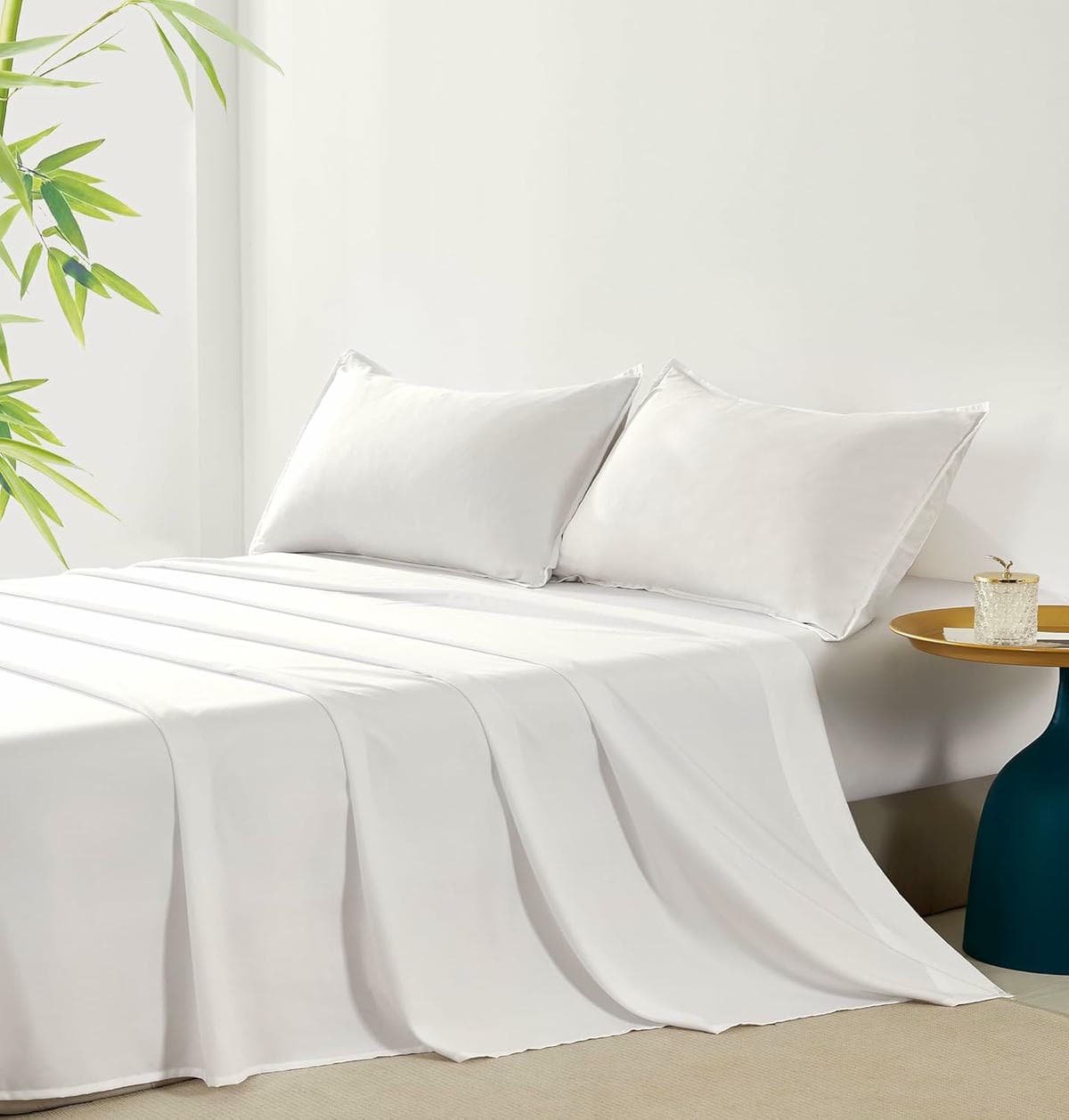 Bamboo Microfibre Sheet Set - White - Queen - V439-CSSTBAMPOLYWHITE V439 CSSTBAMPOLYWHITE 210897 01