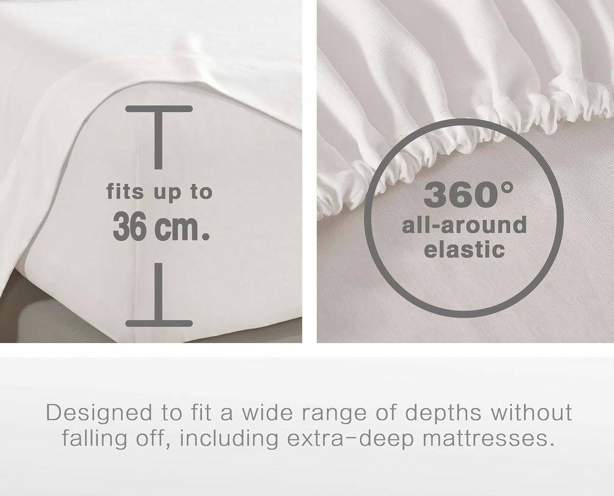 Bamboo Microfibre Sheet Set - White - Queen - V439-CSSTBAMPOLYWHITE V439 CSSTBAMPOLYWHITE 210897 05