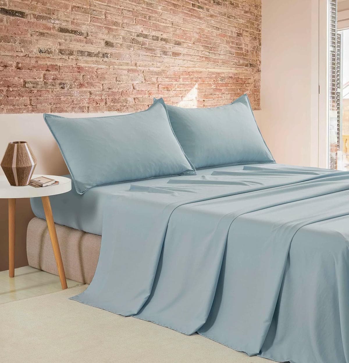 Vintage Washed Microfibre Sheet Set (Blue, Queen) - V439-CSSTBLUEWM V439 CSSTBLUEWM 218350 00