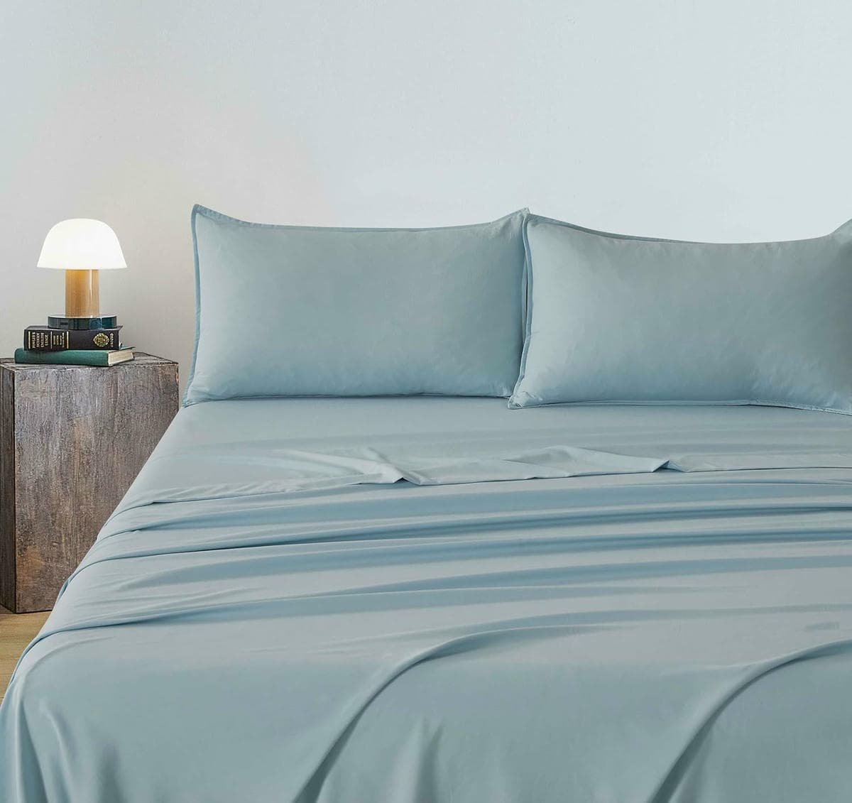 Vintage Washed Microfibre Sheet Set (Blue, Queen) - V439-CSSTBLUEWM V439 CSSTBLUEWM 218350 01