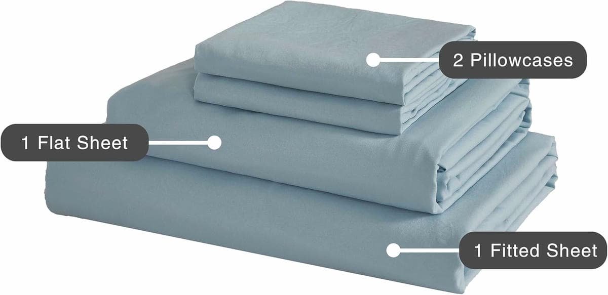 Vintage Washed Microfibre Sheet Set (Blue, Queen) - V439-CSSTBLUEWM V439 CSSTBLUEWM 218350 04