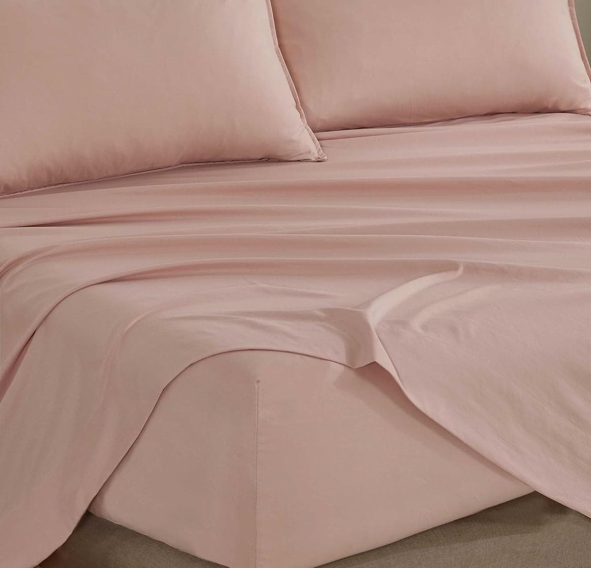 Vintage Washed Microfibre Sheet Set (Pink, Queen) - V439-CSSTPINKWM V439 CSSTPINKWM 218348 02