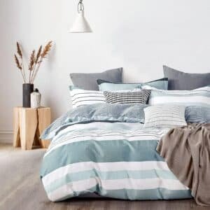 100% Cotton Nathan Reversible Printed Quilt Cover Set - King Size