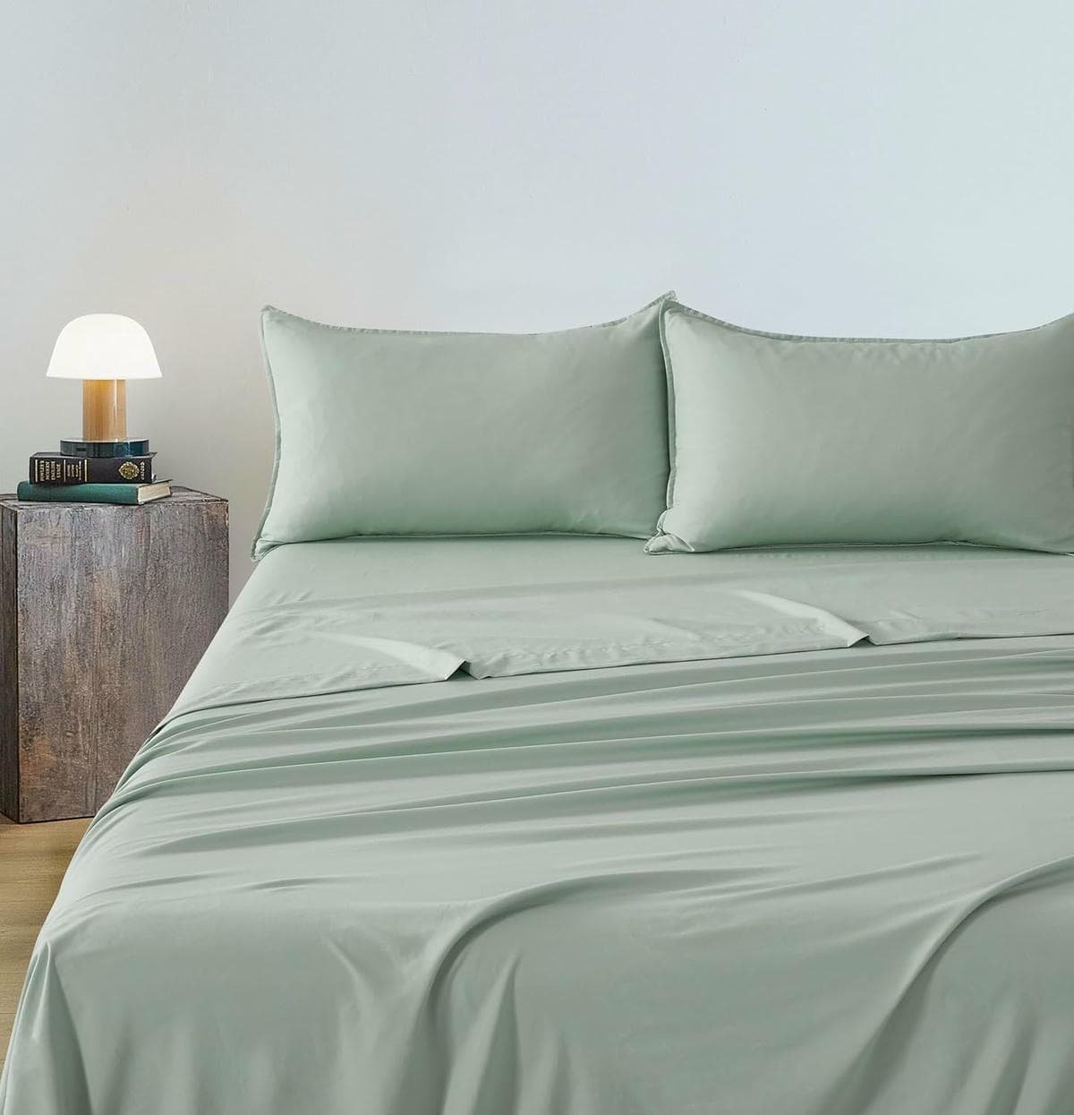 Vintage Washed Microfibre Sheet Set (Sage, King) - V439-DSSTSAGEWM V439 DSSTSAGEWM 218341 01