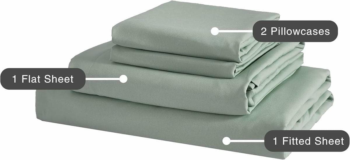 Vintage Washed Microfibre Sheet Set (Sage, King) - V439-DSSTSAGEWM V439 DSSTSAGEWM 218341 04