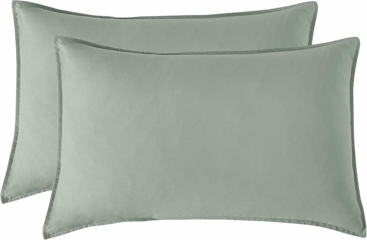 Vintage Washed Microfibre Sheet Set (Sage, King) - V439-DSSTSAGEWM V439 DSSTSAGEWM 218341 08