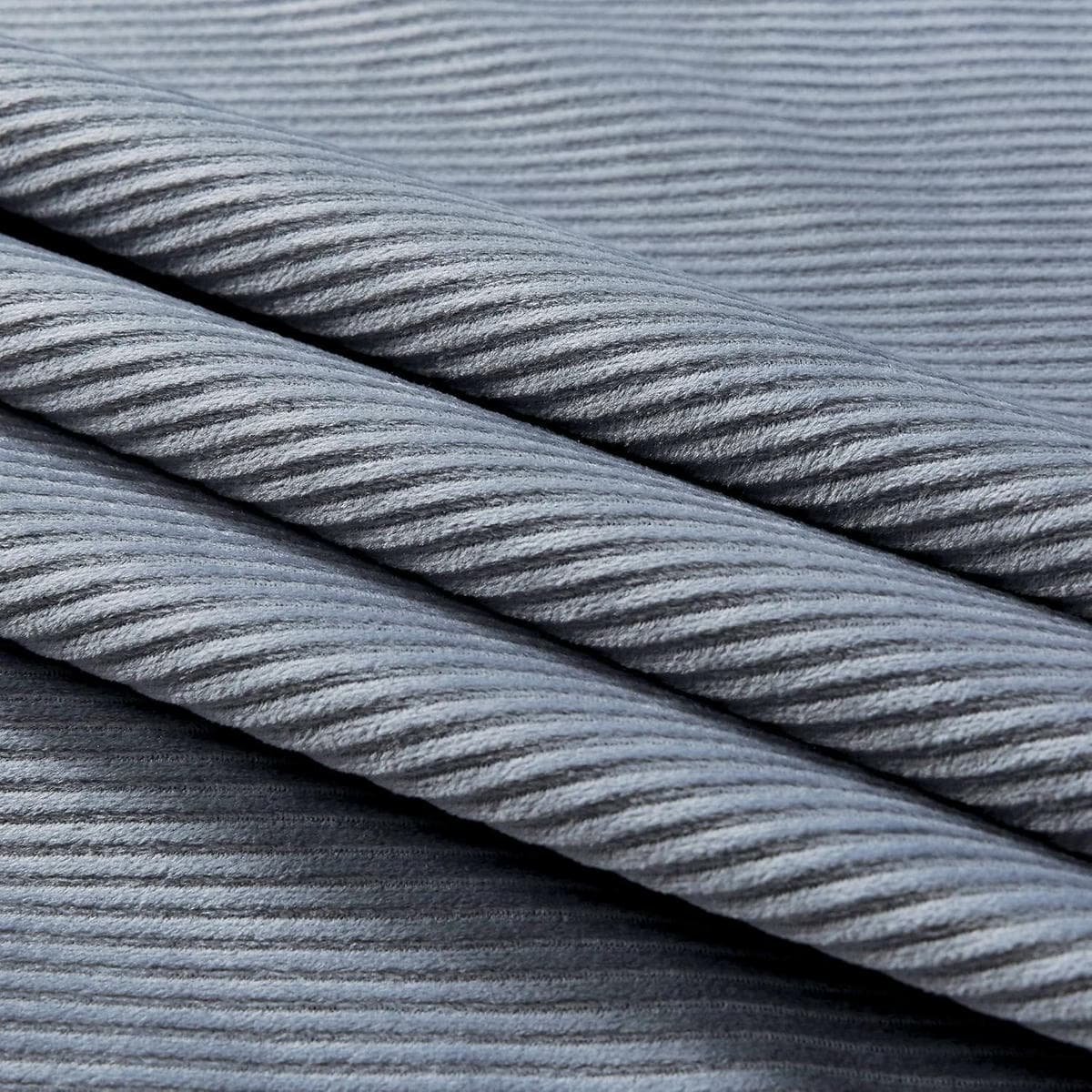 Super Soft Textured Corduroy Velvet European Pillowcase - Steel - V439-EPCSTEELV V439 EPCSTEELV 191028 02