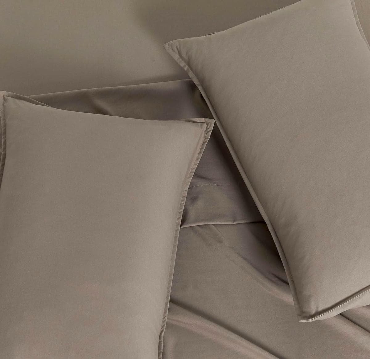 Vintage Washed Microfibre Sheet Set (Truffle, King Single) - V439-KSSSTTRUFFLEWM V439 KSSSTTRUFFLEWM 218333 06