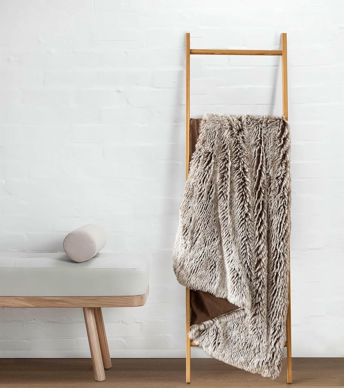 Double Sided Fx Fur Shaggy Throw Blanket - Chestnut - V439-TRSHAGGYCHEST V439 TRSHAGGYCHEST 191083 02