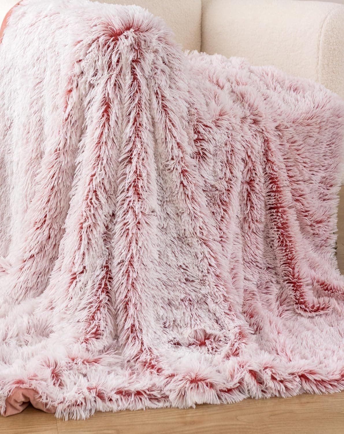 Double Sided Fx Fur Shaggy Throw Blanket - Rose - V439-TRSHAGGYROSE V439 TRSHAGGYROSE 191091 03