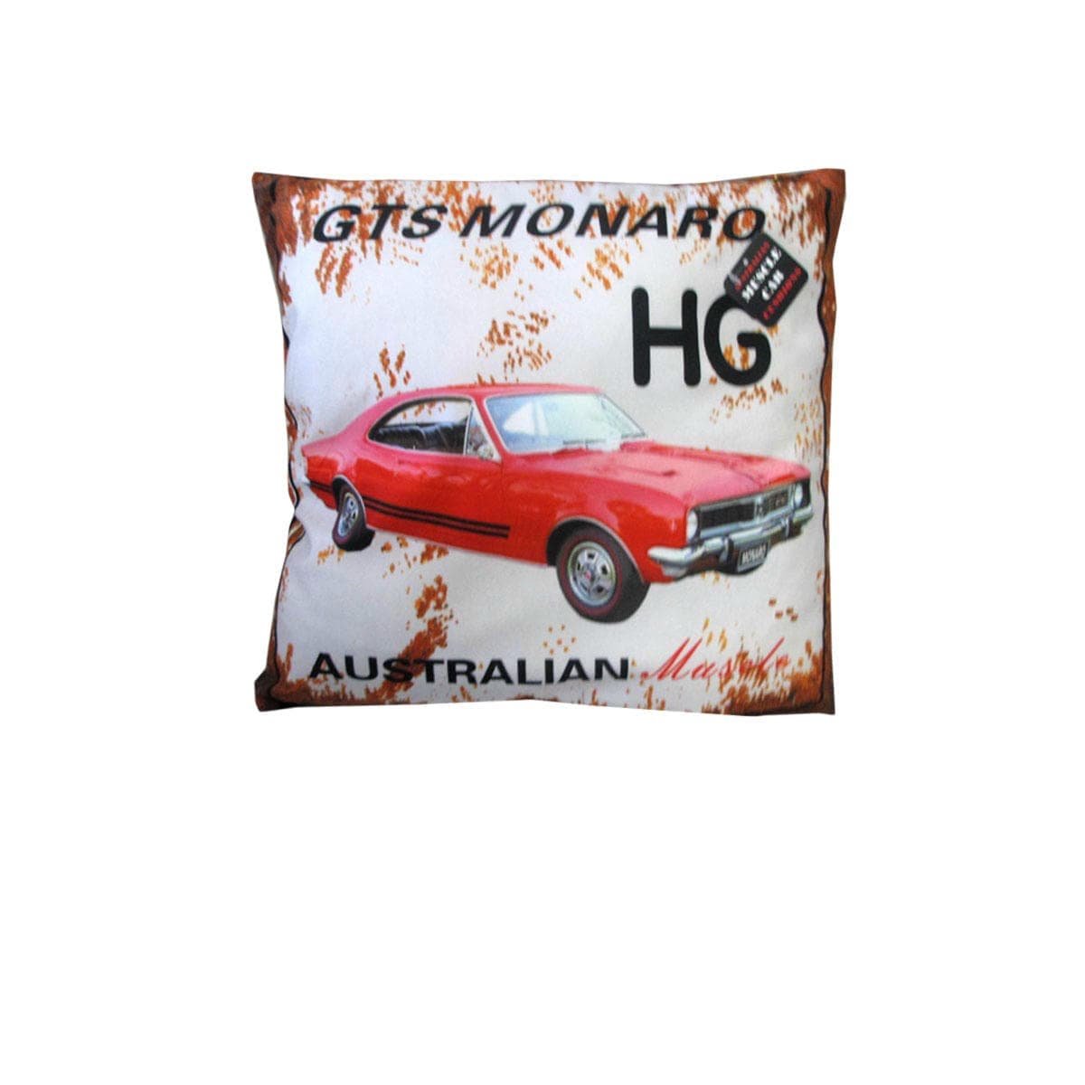 Australian Muscle Car Cushion HG GTS Monaro Red - V442-ABR-CUSHION-MUSCLECARHG-RED-SQ Australian Muscle Car Cushion HG GTS Monaro Red