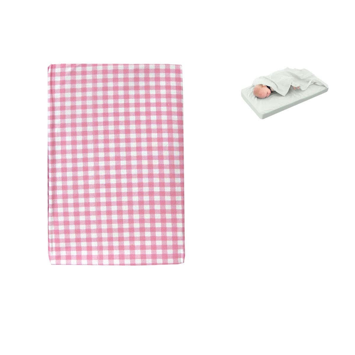V442 ABR FITTEDS BASSINETCHECKED PINK CT 177441 00